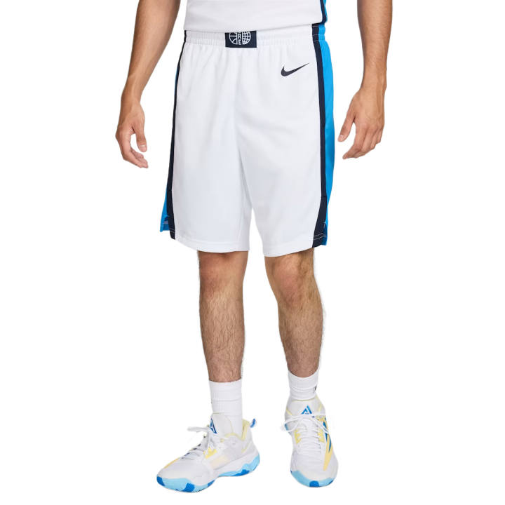 Nike Nike Basketball Shorts Men's White/Light Photo Blue Moderate Straight Fit Pants