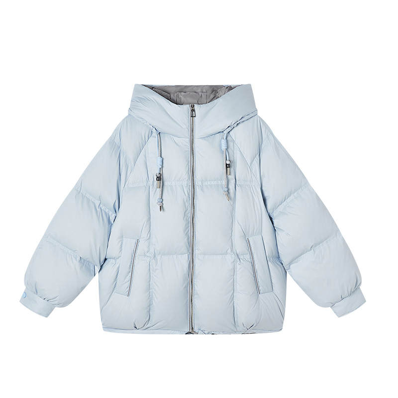 XIANGYING Down Jackets Women's Nautical Blue Moderate Puffer Jacket
