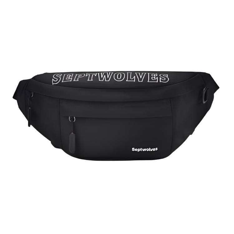 SEPTWOLVES SEPTWOLVES Fabric Fanny Pack Large Men's Black