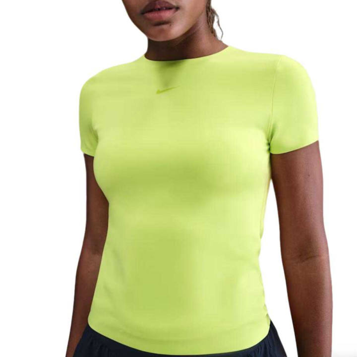 Nike Nike T Shirts Women's Cyber/Bright Cactus Crew Neck Moderate