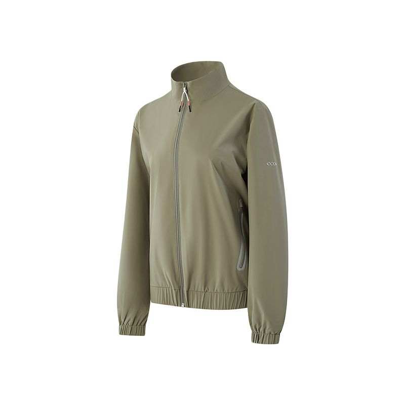 Ecco Ecco Golf Clothing Men's Grass Green Stand Collar Moderate