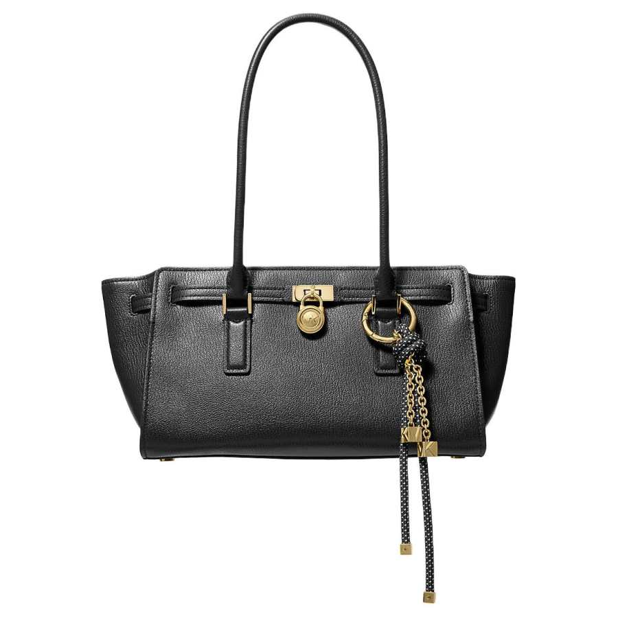 MICHAEL KORS Hamilton Cow Leather Shoulder Bag Small Women's Black