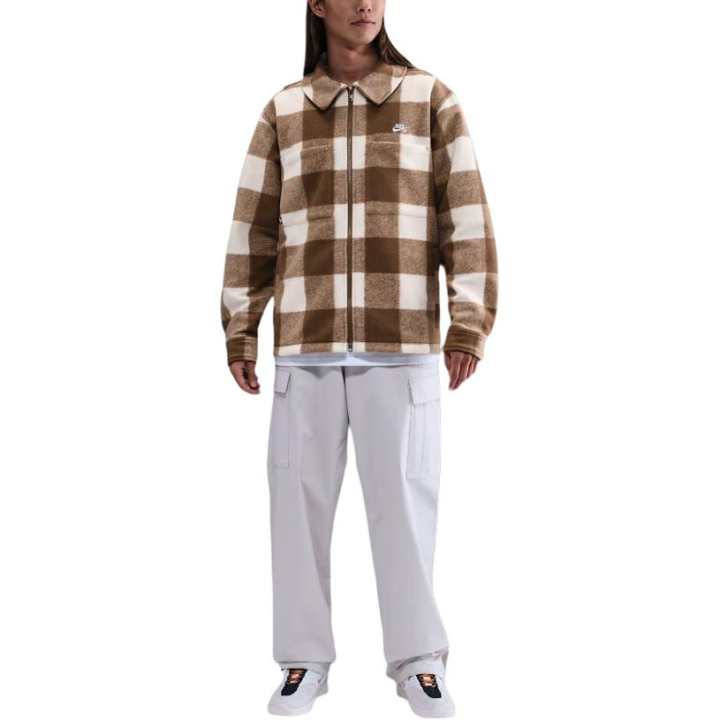 Nike Nike SB FW25 Jacket Men's Canvas/Moss Woody Brown/White