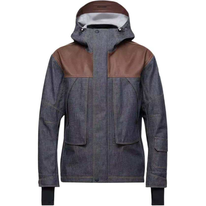 Moncler Grenoble Langtang Hooded Denim Down Ski Jacket