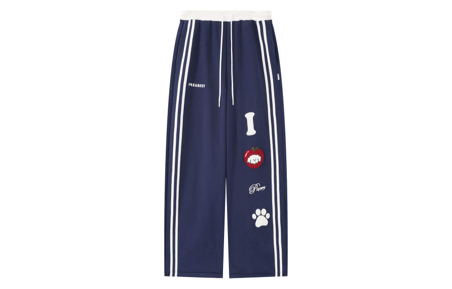 F426 Casual Pants Unisex Thickened And Fleece Lined Wide Leg Pants