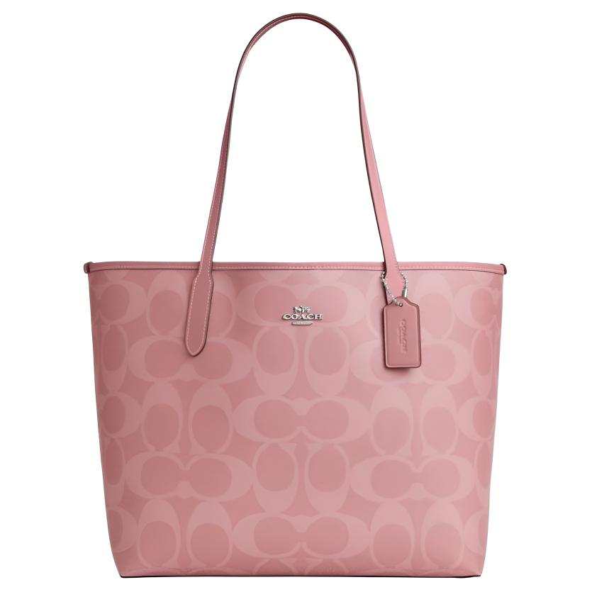 COACH City Artificial Leather Shoulder Bag Large Women's Pink