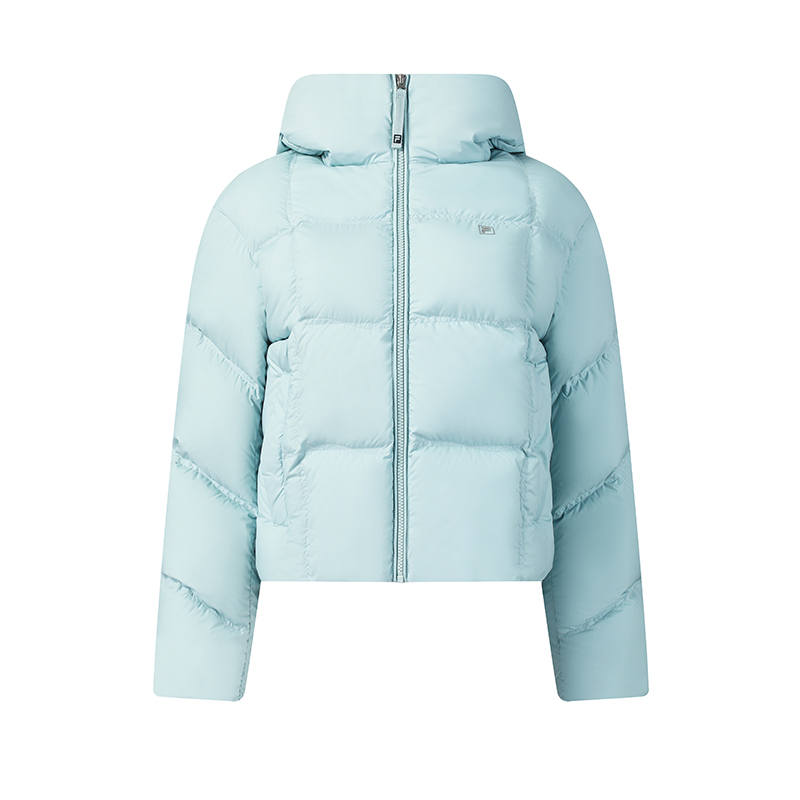 FILA WHITE Down Jacket Women's Elegant Gray Green
