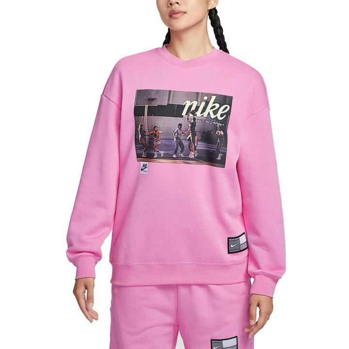 Nike Nike Sweatshirts Women's Naughty Pink Crew Neck Moderate Regular