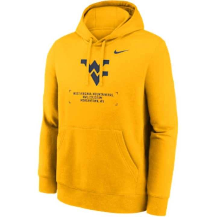 Nike Nike West Virginia Club Basketball 2-Hit Men's Nike College Pullover Hoodie