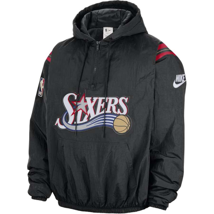 Nike Nike Philadelphia 76ers Hardwood Classics Men's Nike Therma-FIT Nba 1/2-Zip Hoodie