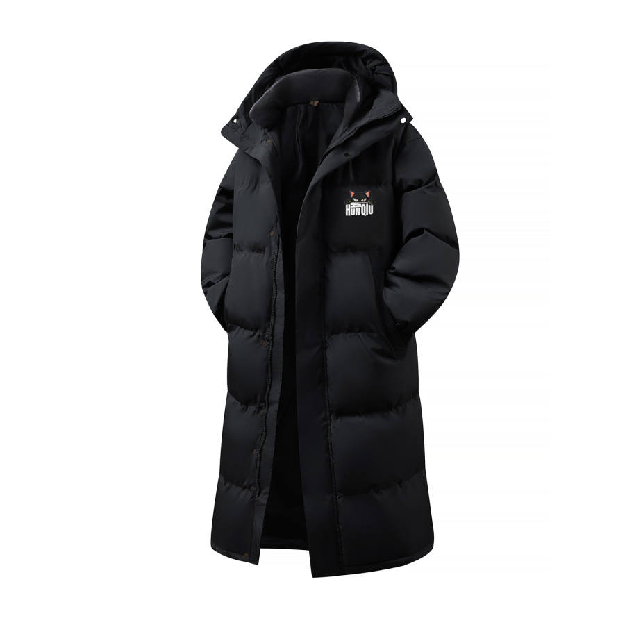 HUANQIU Puffer Jackets Unisex Hooded Thickened Padded Puffer Jacket