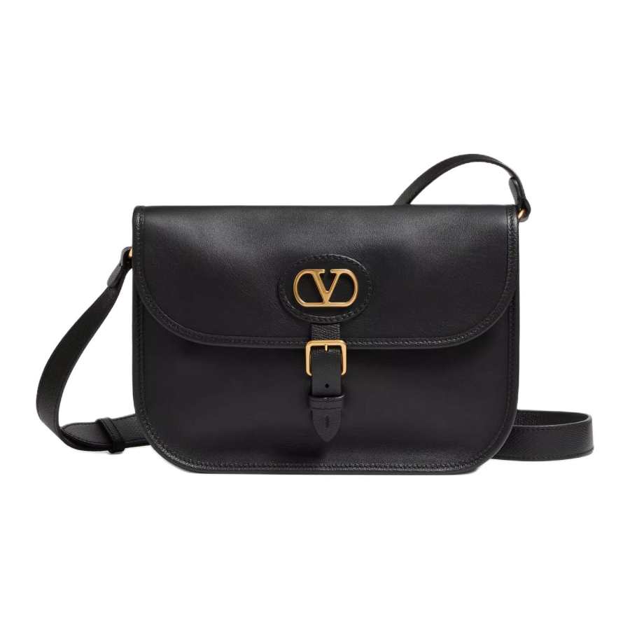 Valentino Garavani Calfskin Shoulder Bag Regular Women's Black