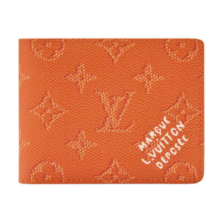 LOUIS VUITTON Slender Coated Canvas Wallet Women's Caramel