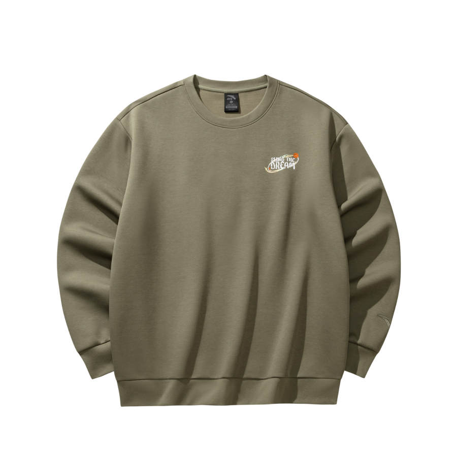 ANTA Sweatshirts Unisex Murky Olive Green 2 Crew Neck Moderate