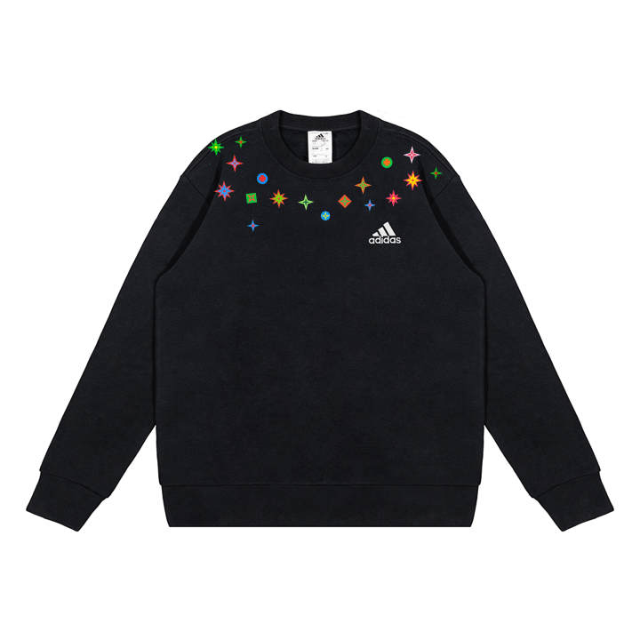 Adidas Adidas Sweatshirts Unisex Black Crew Neck Moderate Regular