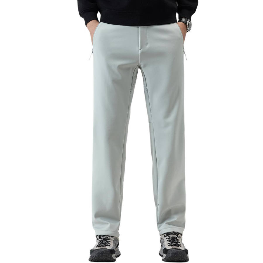 Hodo Casual Pants Men's Thickened And Fleece Lined Straight Fit Pants