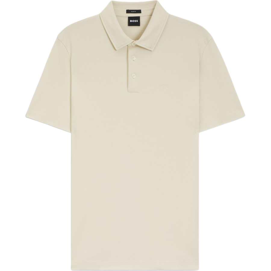 HUGO BOSS Polo Shirts Men's White Polo Collar Moderate