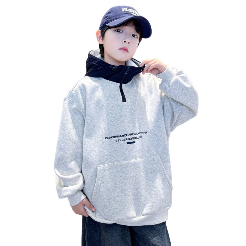 Lanza Casual Sweatshirt Winter Fleece Lined Large Pocket Hooded Top Teenagers