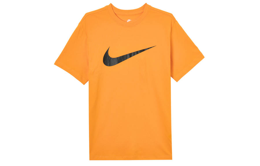 Nike Nike T Shirts Men's Orange Crew Neck Moderate Straight Fit