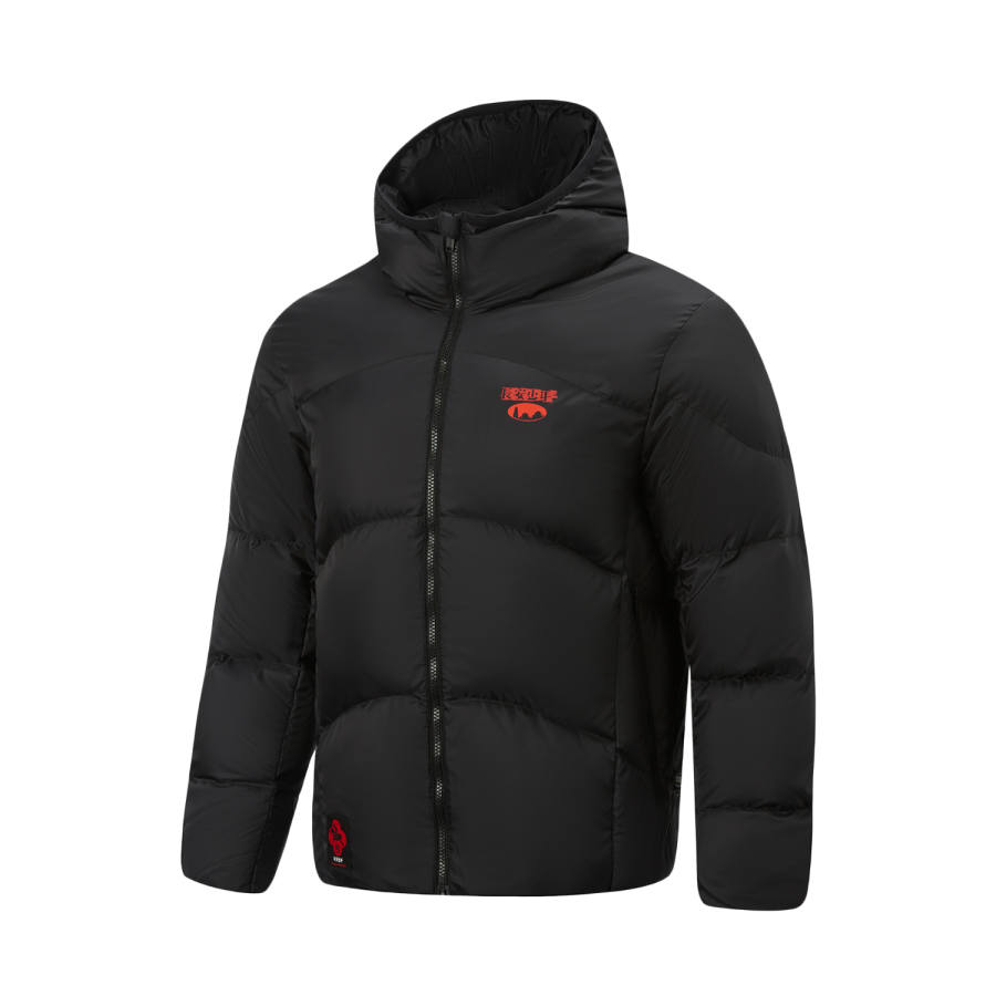 Li-Ning Li Ning Down Jackets Men's Black Hooded Non Detachable Moderate