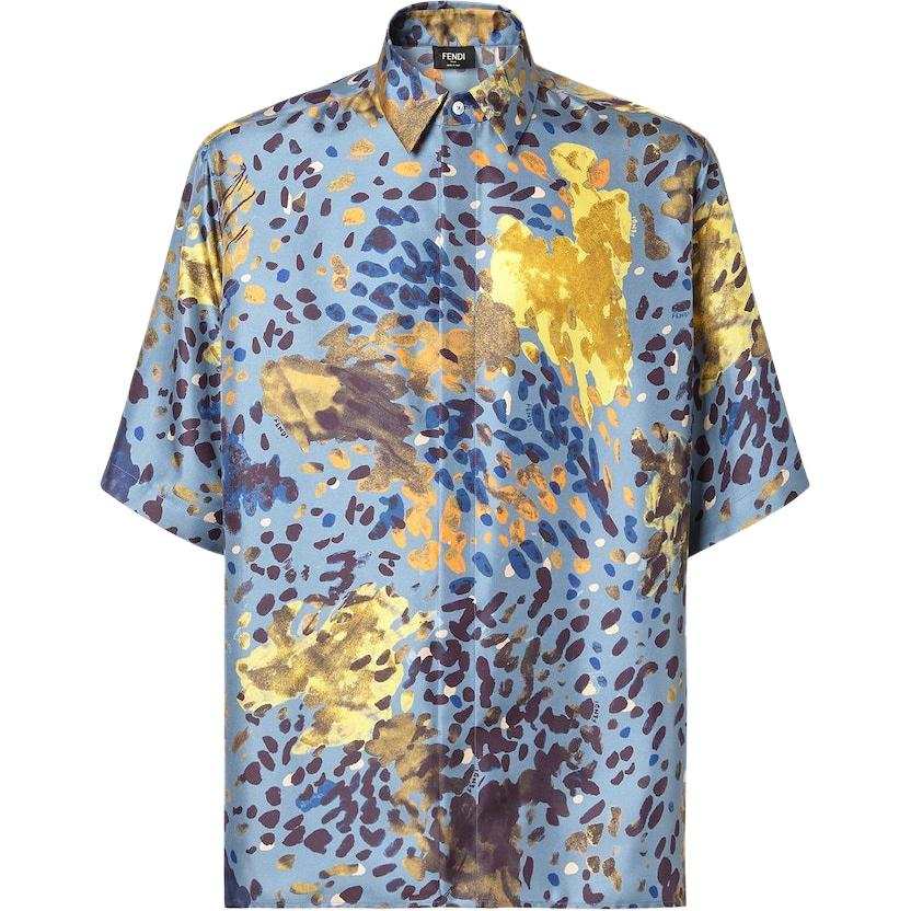 Fendi Allover Falena Printed Short Sleeved Shirt
