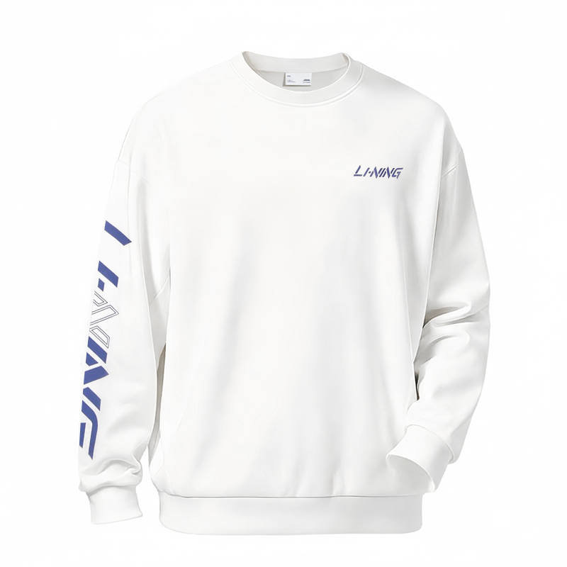 Li-Ning Li Ning Sweatshirts Unisex White Crew Neck Moderate