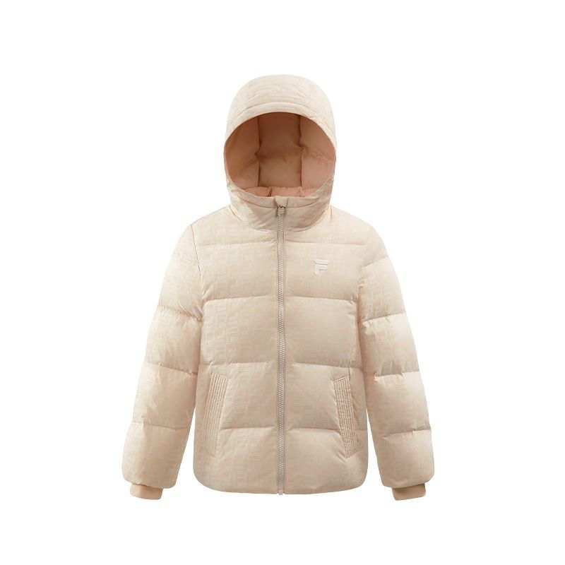 FILA KIDS Down Jackets Hooded Non Detachable Moderate Hooded Windproof