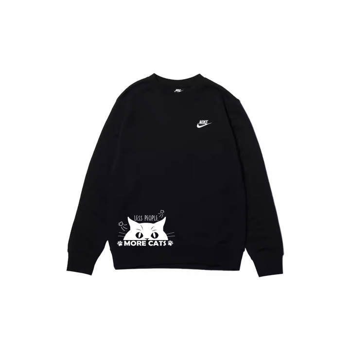 Nike Nike Sweatshirts Men's Black Crew Neck Moderate Regular