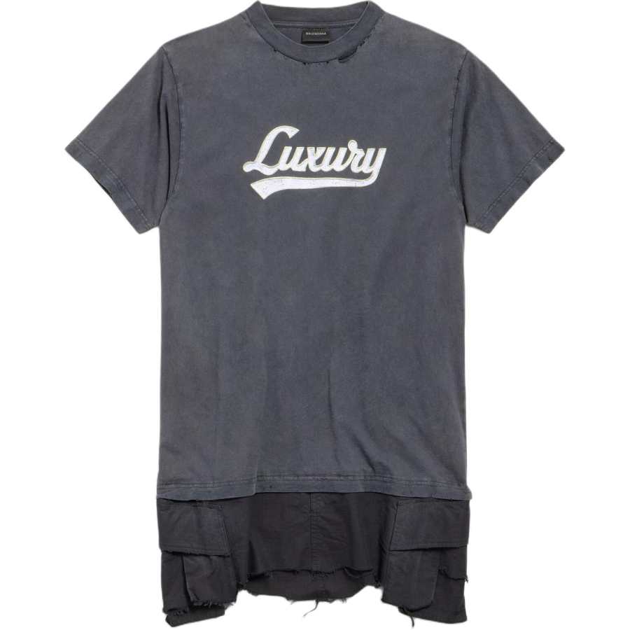 Balenciaga Luxury Script Hybrid T Shirt Dress