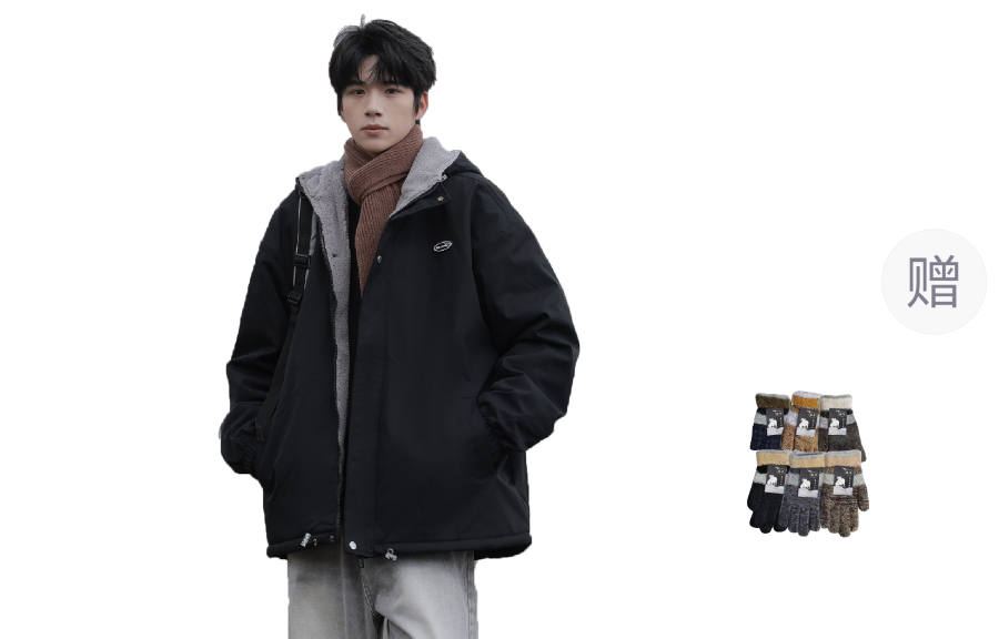 MONTVOO Puffer Jackets Unisex Hooded Thickened