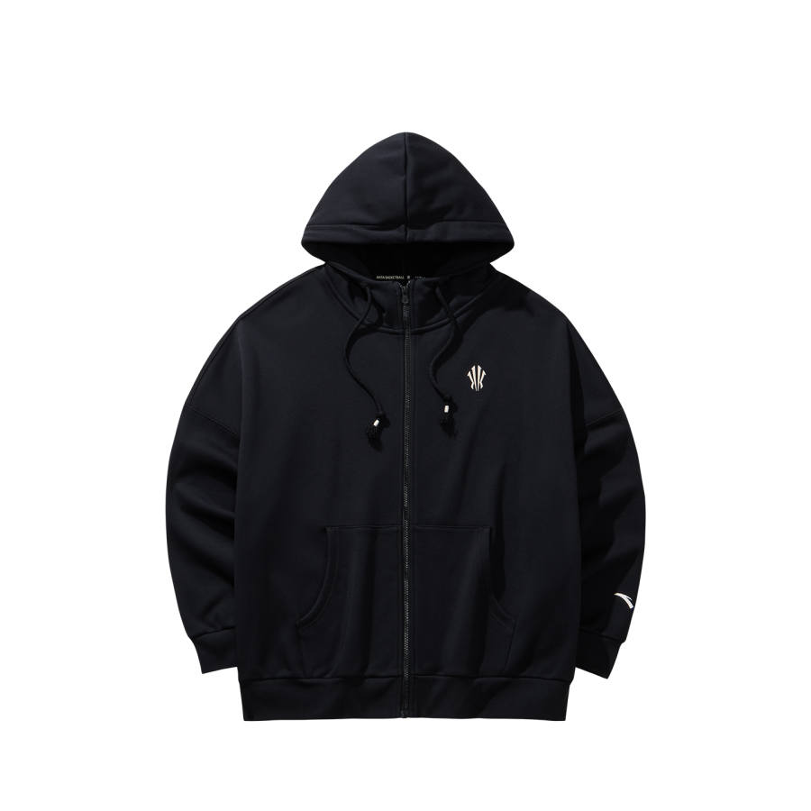 Anta Irving Collection Hoodie Knitted Fabric Sports Top Unisex Basic Black