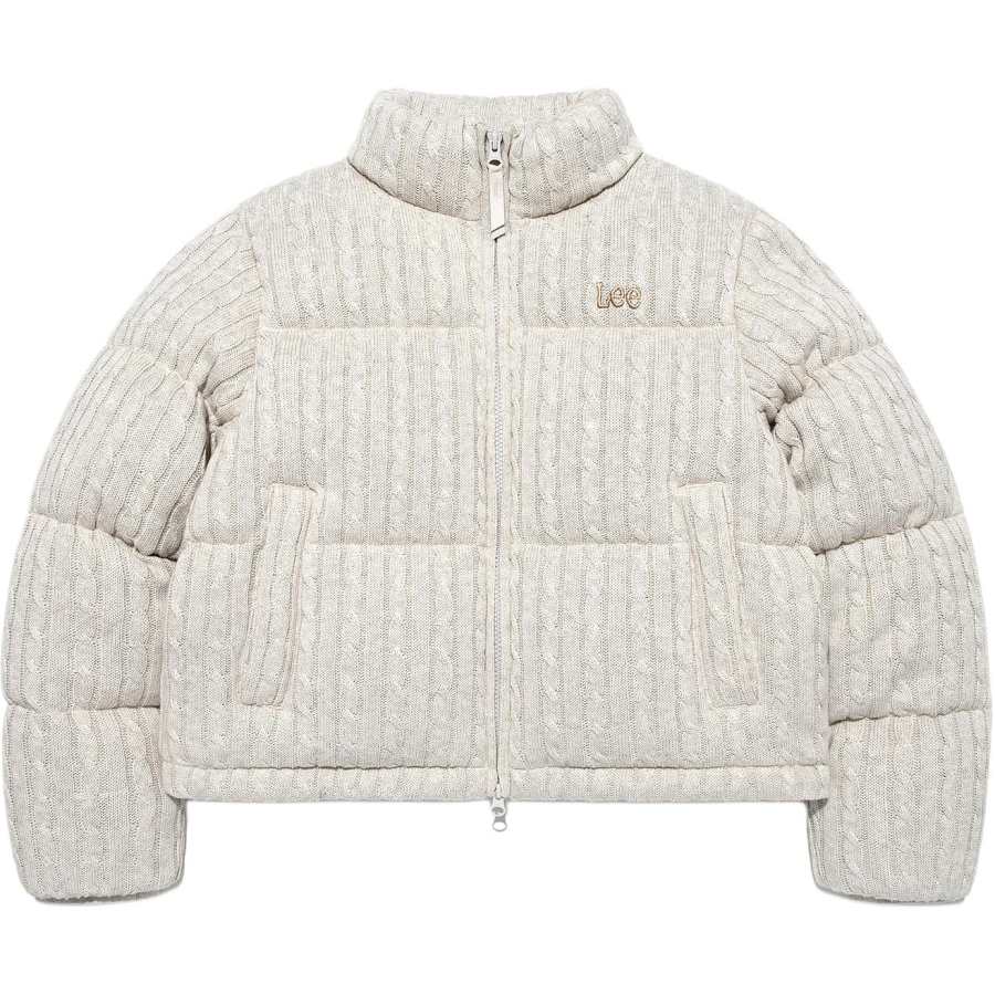 Lee Lee Down Jackets Women's Oat Stand Collar Moderate