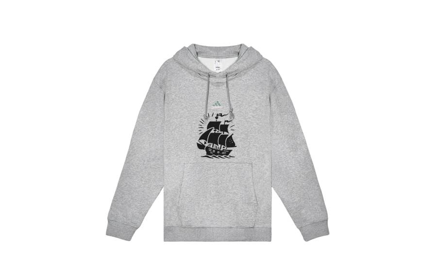 Adidas Adidas Sweatshirts Unisex Gray Hooded Moderate Regular