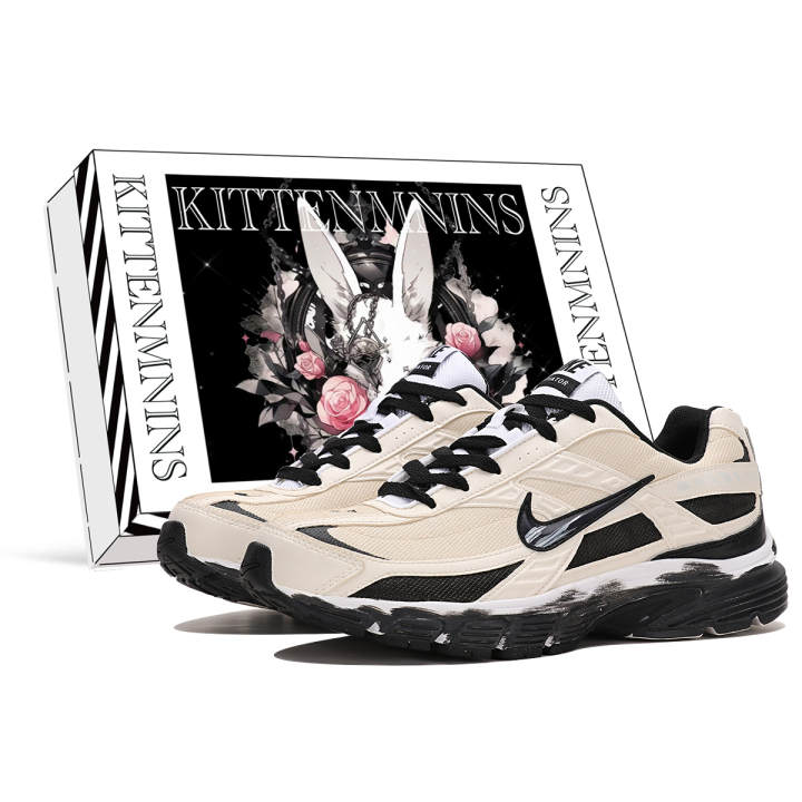 Nike Nike Initiator Cushioning Breathable Support Low top Running Shoes Men's Beige Black