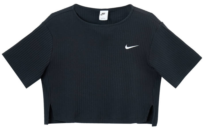 Nike Nike Crop Tops Women's Black Crew Neck Moderate