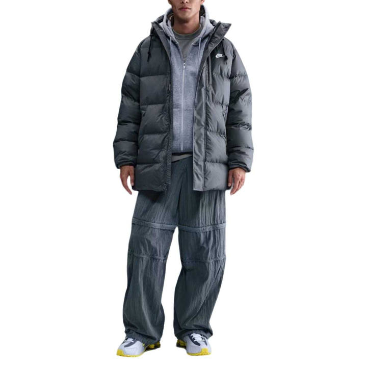 Nike Nike Therma Down Jackets Men's Iron Gray/White Hooded Moderate