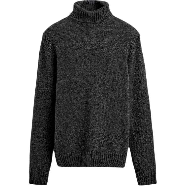 ZARA Knitwear Men's Zebra Print Gray Turtleneck Moderate