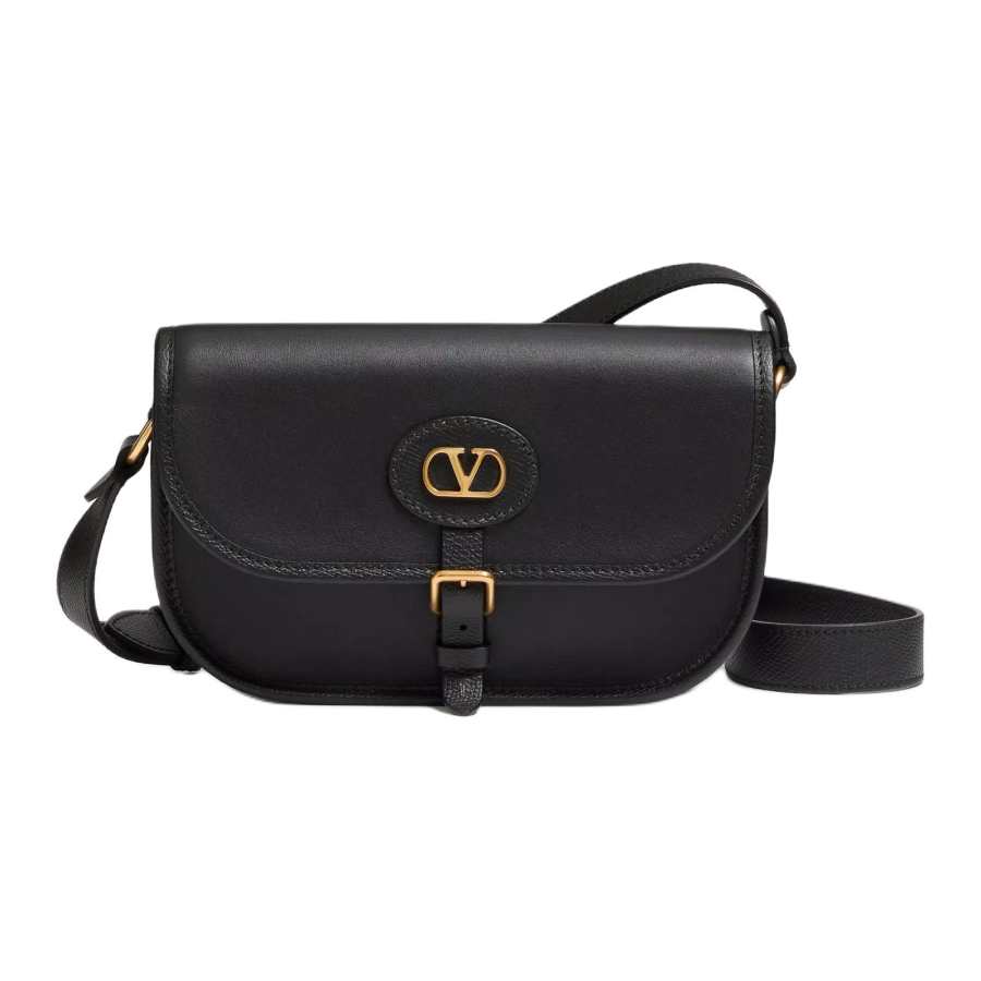 Valentino Garavani Calfskin Shoulder Bag Small Men's Black