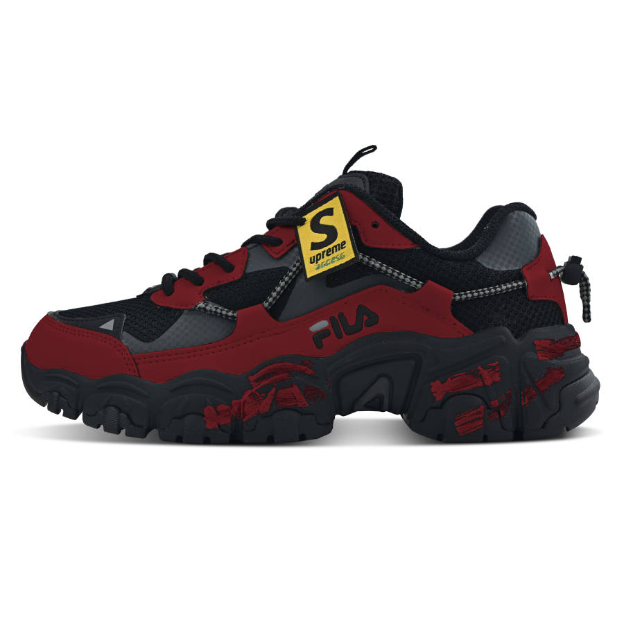 FILA Fluid Abrasion Resistant Low top Chunky Sneakers Unisex Dark Red