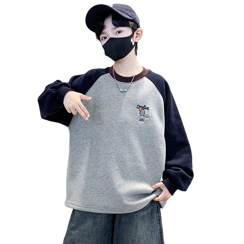 Lanza Casual Sweatshirt Winter Thickened & Fleece Lined Multicolor Cartoon Print Top Teenagers