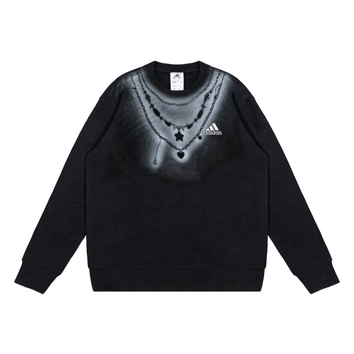 Adidas Adidas Sweatshirts Unisex Black Crew Neck Moderate Regular