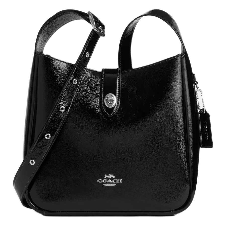 COACH COACH Hadley Cow Leather Shoulder Bag Medium Women's Black
