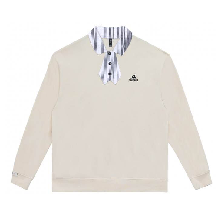 Adidas Adidas LABEL Polo Shirts Unisex White Polo Collar Thickened And Fleece Lined Other