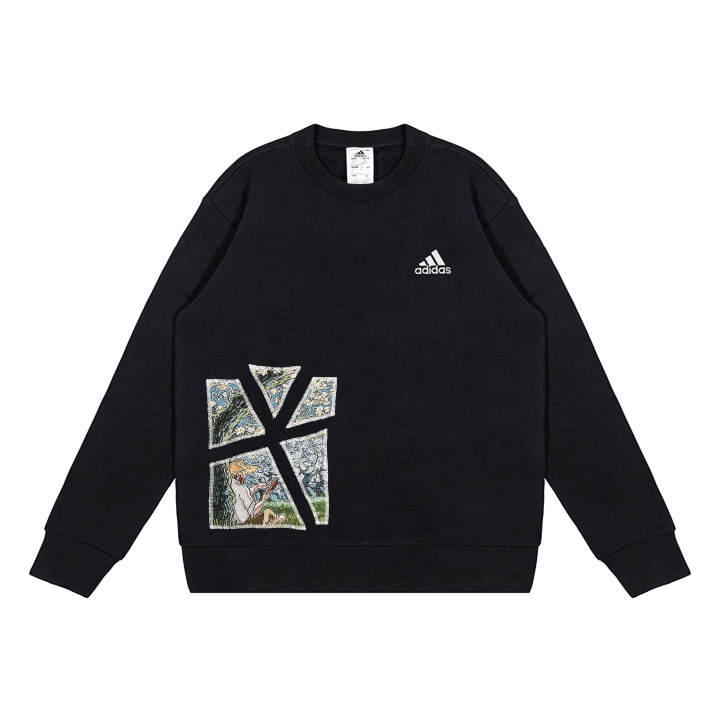 Adidas Adidas Sweatshirts Unisex Black Crew Neck Moderate Regular