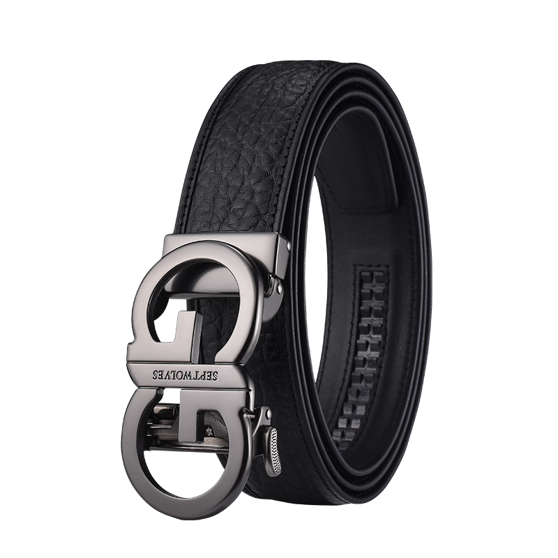 SEPTWOLVES SEPTWOLVES Cow Leather Belts Men's Width 3.45CM