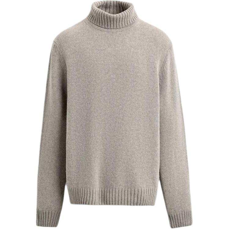 ZARA Knitwear Men's Nude/Zebra Print Turtleneck Moderate