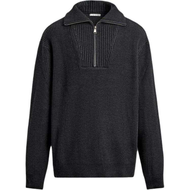 ZARA Knitwear Men's Zebra Print Gray Half Turtleneck Moderate