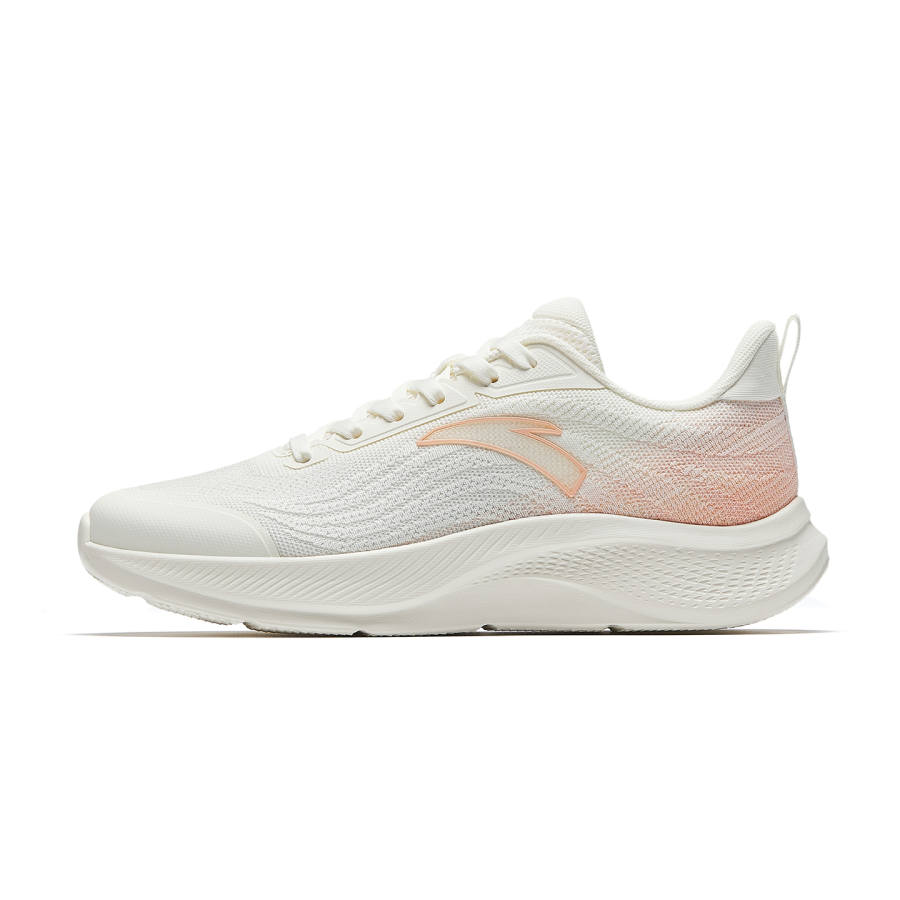 Anta Wander 2 Running Shoes Women's Ivory White Pastel Pink Orange