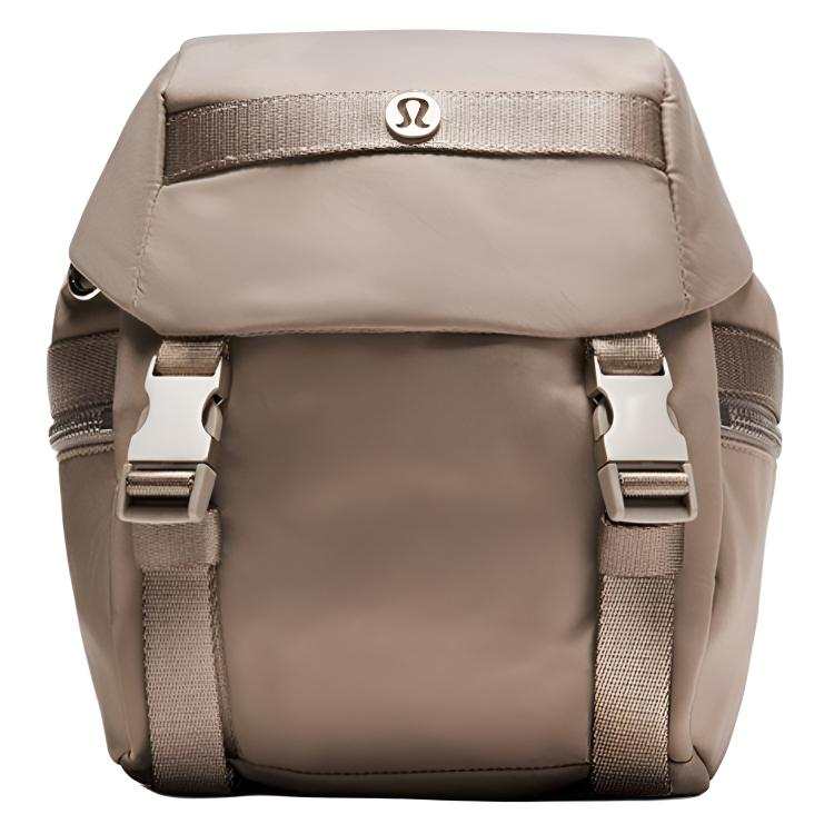 Lululemon Wunderlust Water Repellent Fabric Backpack Mini Unisex Warm Umber Gray