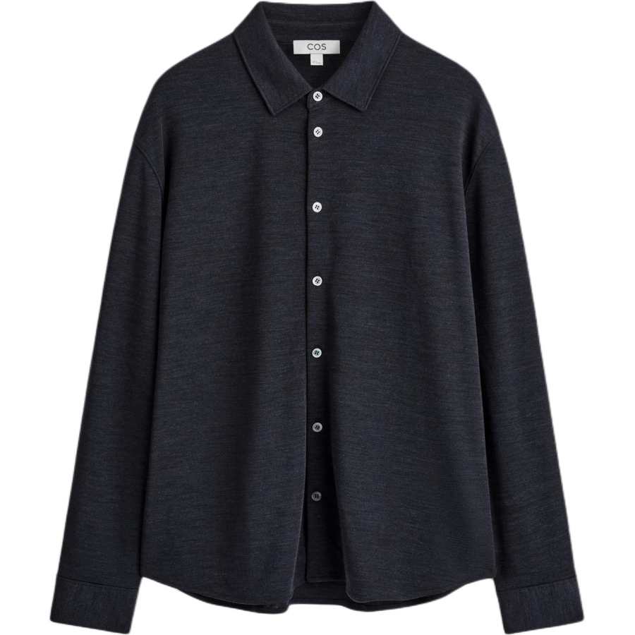 COS COS Shirts Men's Navy Blue Lapel Moderate